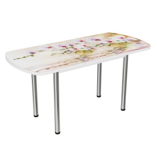 СТОЛ СТЕКЛЯННЫЙ С ФОТОПЕЧАТЬЮ, ПОДСТОЛЬЕ ПРЯМОЕ ВВР